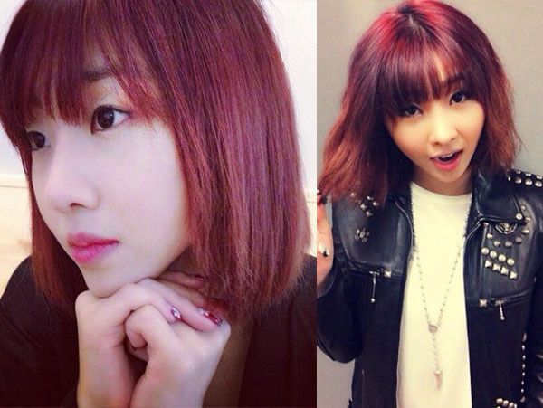 MInzy 2NE1 hairstyle 2013