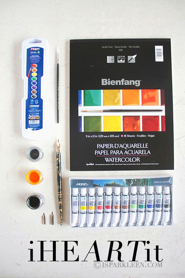 Deovir Arts, SM Megamall, Sakura watercolor brush, Speedball, Scribe Writing Essentials, SM Aura, Marie acrylic, Prang watercolor, Hunt 99, Hunt 101