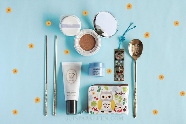 Korea souvenirs Etude House Laneige BB Cushion Sleeping Pack EX Everland utensils bookmark chopsticks