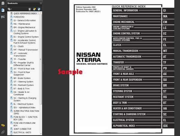 2002 Nissan xterra factory service manual #8