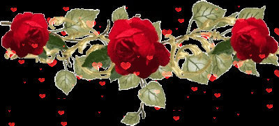 Divider red roses with hearts Pictures, Images and Photos