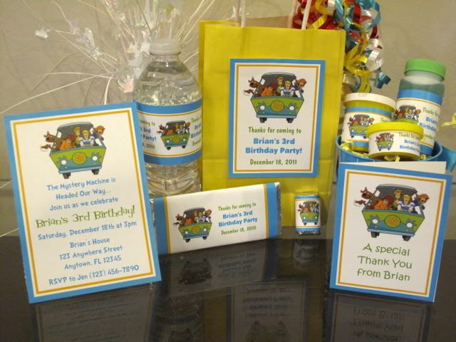 Scooby-Doo Birthday PDF CD w/ Invitation Favors Candy ...