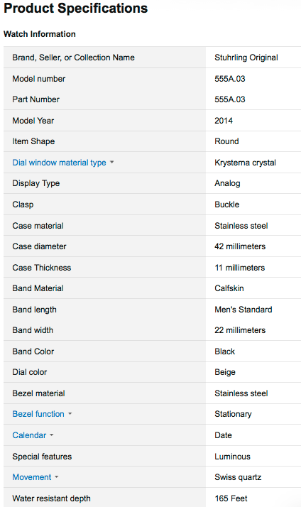Dư dùng bán đồng hồ nam Stuhrling Original 555A-03 - 7