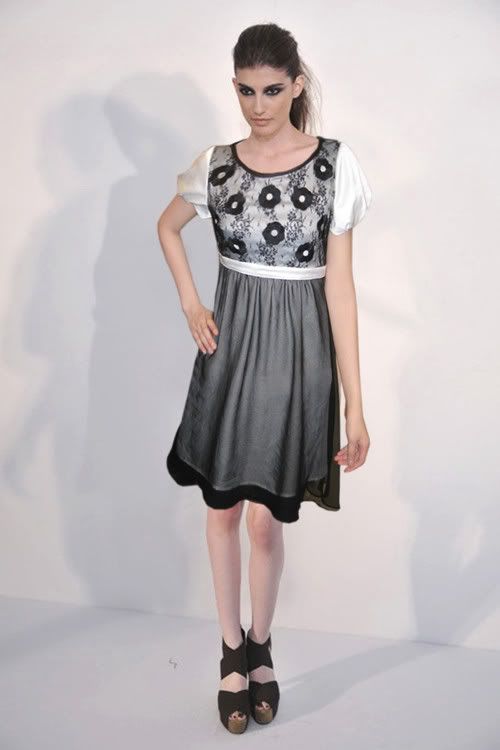 BEBE black flowers applique silk dress for $122 -shopyop