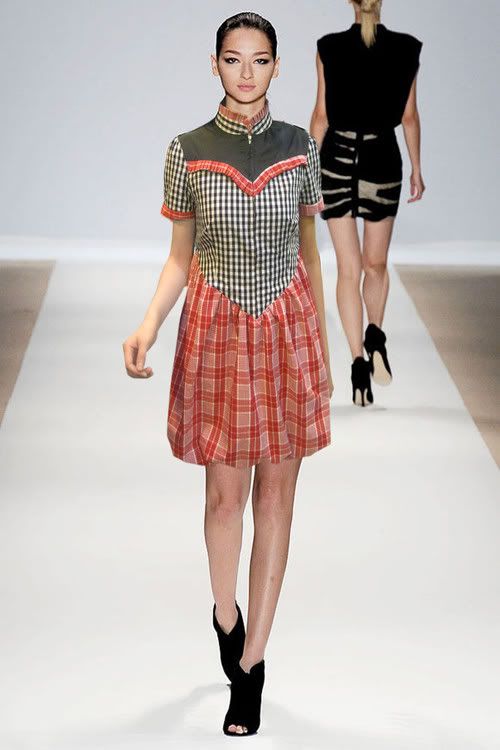 CHANEL blocked check silk dress for $122 -shopyop