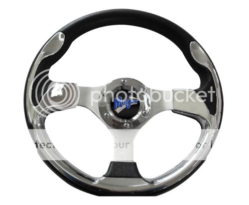about Golf Cart Steering Wheel Chrome Ultra w/Hub Adapter Club Car DS