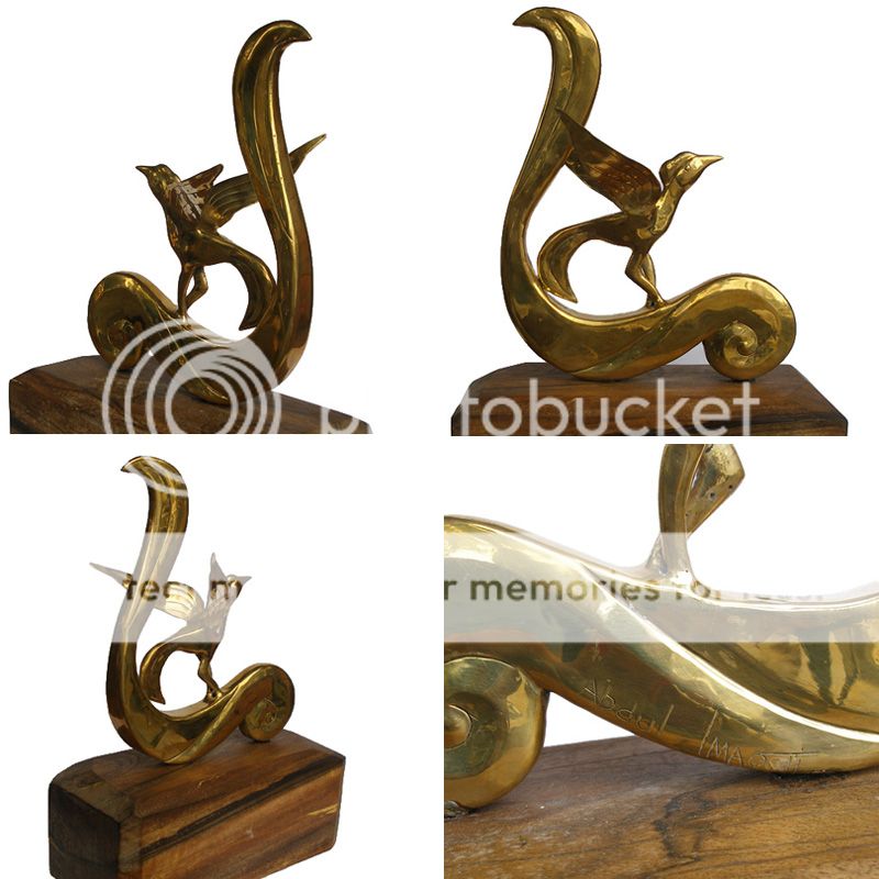 Philippines Natl. Artist Abdulmari Imao Brass Sculpture, Sarimanok 