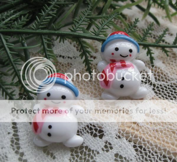 100/20pcs Mix lots U pick Snow Man Flatback Resin Buttons DIY 