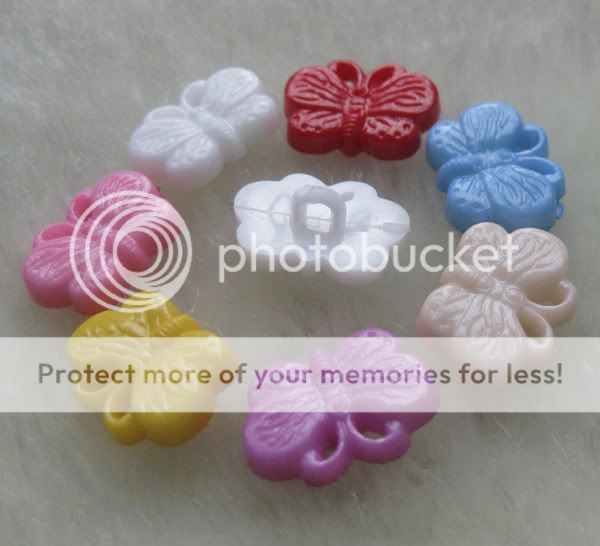 70pcs Butterfly Plastic Buttons/sewing lots Mix F197  