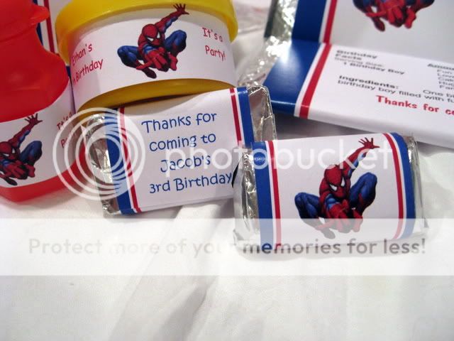 Spiderman Superhero Birthday Invitations Favors Water  