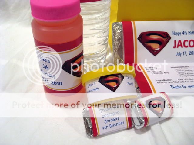 superman personalized 5x7 invitation