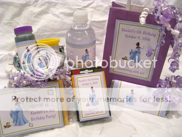 Princess and the Frog Tiana Birthday Favors Water Candy  