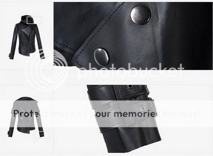 Cropped Black Leather Jacket