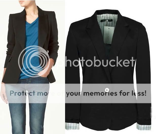 Boyfriend Zara Buckle Suit Turn Back Cuff Blazer Jacket  