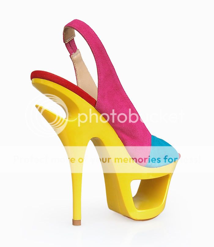 Runway Multicolor Beyonce Cutout Double Platform Sandal  