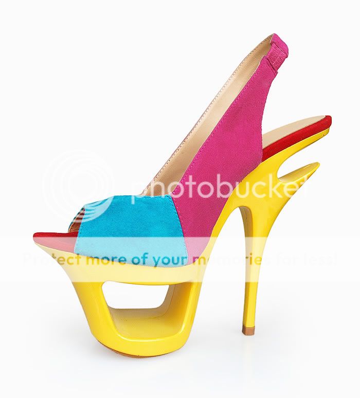 Runway Multicolor Beyonce Cutout Double Platform Sandal  